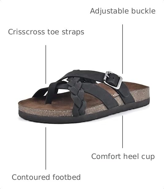 Image of White Mountain Women's Harrington Braided Footbed Sandal