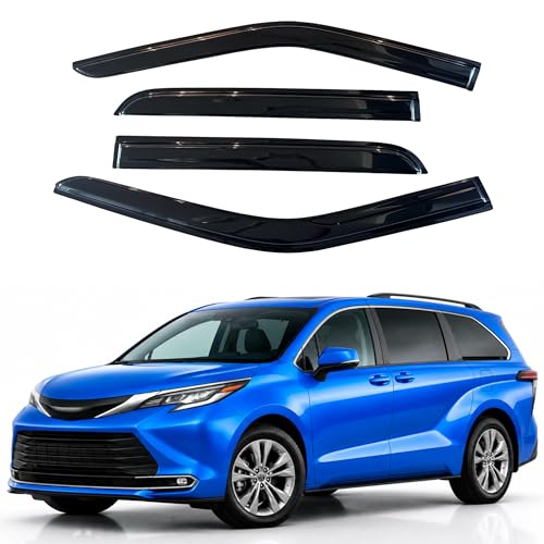 Image of IG Window Visors Fit for 2021-2026 Toyota Sienna, Out-Channel Rain Guards Vent Wind Deflectors 4PC, Car Accessories for 21-26 Sienna