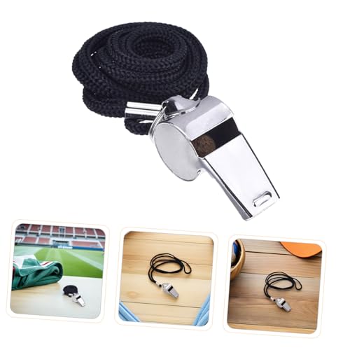 Set 6 silbatos de acero inoxidable con cordón para entrenamiento miniatura 7