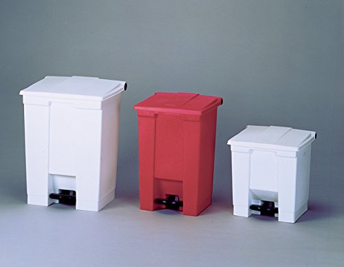 Image of Rubbermaid Commercial Products Step-On Trash Can with Lid, 8-Gallon, White, Hands-Free Sanitary Use Garbage Can for Medical Waste in Hospitals /Lab /Emergency /Patient Rooms