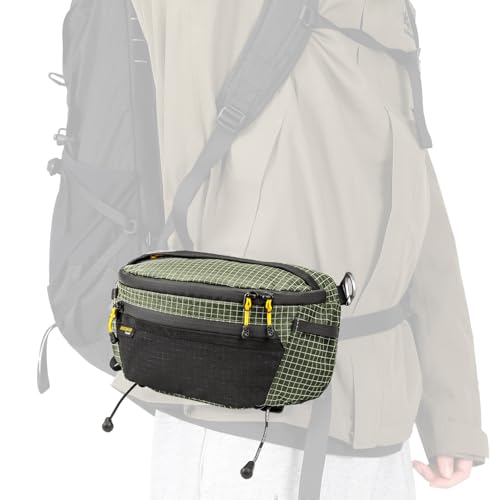 HIKEMAN StrapPack Taschen für Rucksack, leichte Handytasche, große Kapazität und wasserdichte Bauchtasche, multifunktionale Outdoor-Tasche zum Wandern, Laufen, Reisen, Radfahren, Grün (Army Green