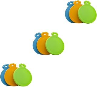 9piezas Tapa De Silicona Para Latas De Comida De Mascotas De Naranja Azul Verde Sellado y Reutilizable Material Seguro y Flexible Para Mantener La Frescura Comida Para Perros y