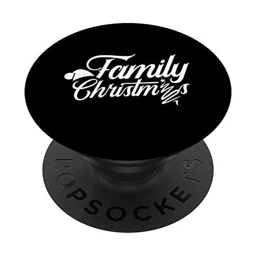 Family Christmas Vacation Holidays Santa Winter PopSockets Swappable PopGrip, Black