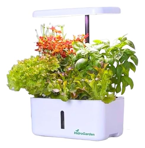 Kit Horta Inteligente HidroGarden HG08 com LED Solar, Autoirrigaç...