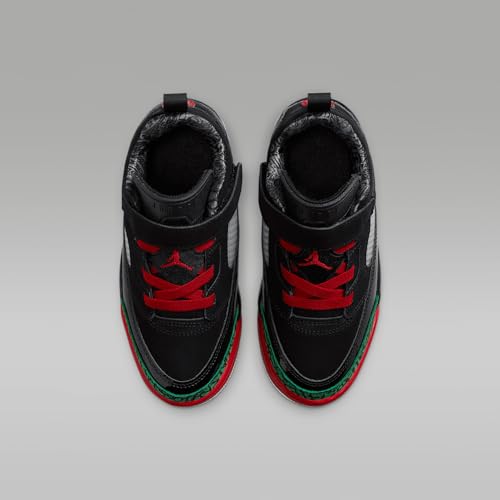 Jordan Spizike Low Little Kids' Shoes (Black/Classic Green/White/Varsity Red)4