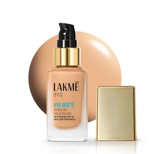 Image of Lakme 9to5 Hya Matte Foundation + Hyaluronic Acid Cool Rose - 25ml