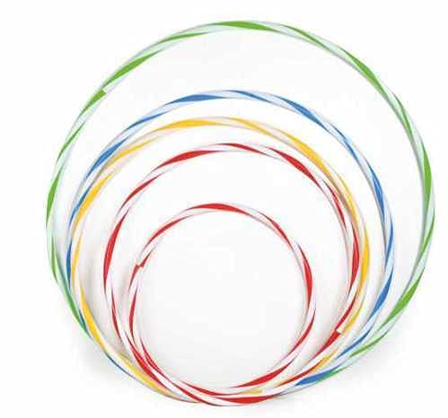 Fitfix® Fusion Welded Helix Sports Toy Hoop for Boys, Girls, Kids, Children - Sniper Double Colour - 24 Inches Diameter, Pack of 2 ps - Includes Carry Bag