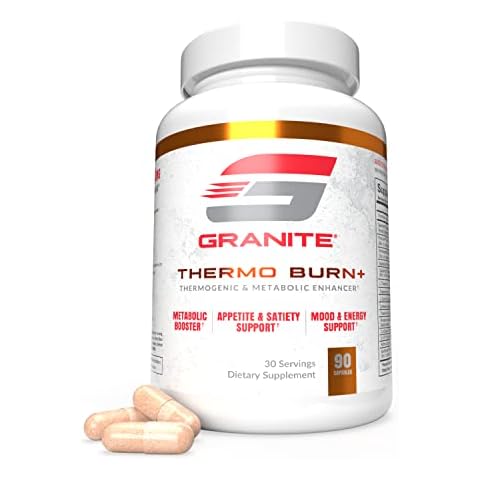 Thermo Burn+ by Granite® (90 Capsules) New Advanced Formula for Thermogenic, Metabolic, Mood & Appetite Support | Get The Edge Support Your Weight Goals with These Patented Ingredients (Made in USA) Cover