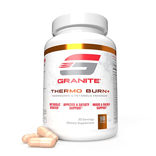 Granite Thermo Burn New Advanced Formula for Thermogenic Metabolic Mood & Appetite Support with Alpha GPC Theobromine & 5-HTP 90 Capsules