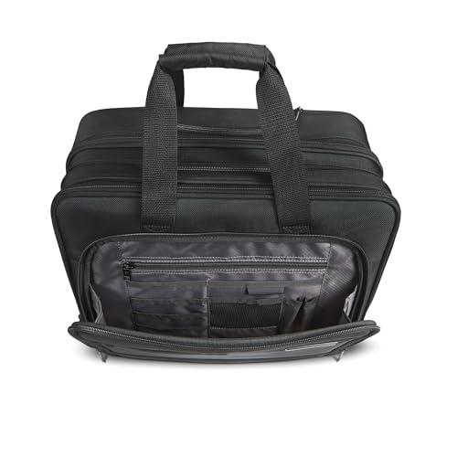 Samsonite® Classic 2-Wheeled Polyester Business Case With 15.6" Laptop Pocket, 9-1/16"H x 16-9/16"W x 13-3/8"D, Black2