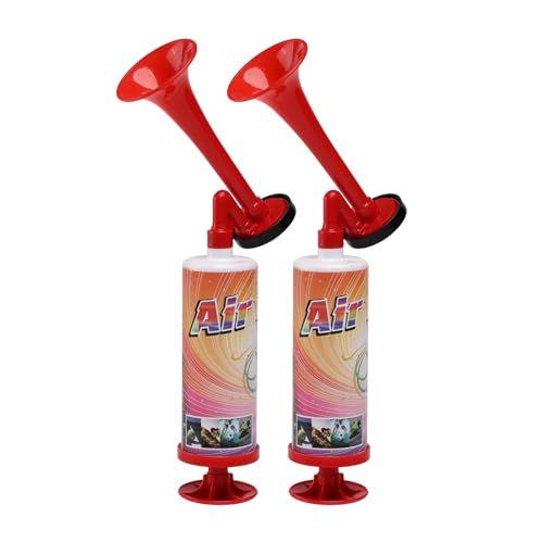FARBIN Loud Air Horn Handheld Pump Air Horn Noisemakers for Kids Birthday Party Football Match Sporting Events Festival Celebrations Fog Warning Horn Trump 2pcs (Mini handheld horn 2pcs)