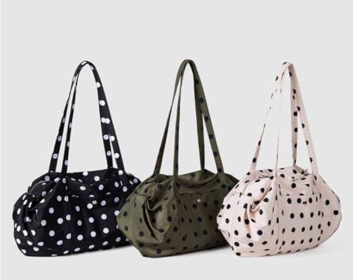 Bolso hobo flojo con estampado de lunares para mujer, bolso cruzado bajo el brazo, bolso de mano para viaje, trabajo y playa miniatura 7