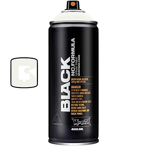 Montana Black Spray Paint, Matt Finish, 400ml Can, Colour: BLK7010 - Jaws