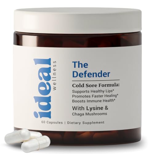 L-Lysine Cold Sore Treatment For Lips With Immune Support - L Lysine 1000mg Capsules, Chaga, Bee Propolis, Vitamin C, Zinc & Licorice Root Extract - Non-GMO, Vegetarian, 60 Capsules for Men and Women