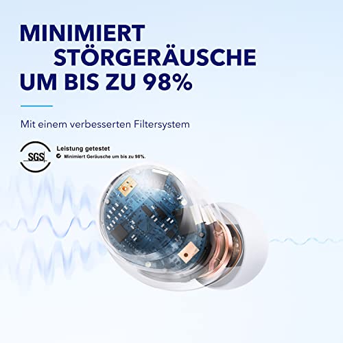 soundcore by Anker Space A40 Kabellose Earbuds, 50h Akku, Hi-Res Sound Weiß – Ansicht 2