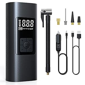 CENXINY Tyre Inflator Cordless Rechargeable, 6000mAh Battery Motocycle Tyre Inflator 150 PSI Car Pump Electric Bike Pump…