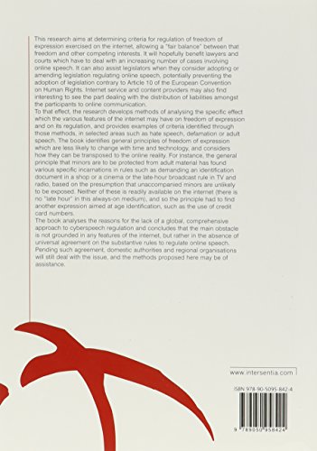 Aspects of Regulating Freedom of Expression on the Internet: Volume 27