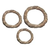 ULTECHNOVO 3 Piezas Guirnalda Colgante de Paja Natural para Manualidades DIY, Decoración Clásica para Fiestas y Adornos de Puerta Diseño Artesanal