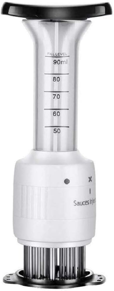 Sauces Injector,2 in 1 Needle Meat Tenderizer and Flavor Marinade Injector With 30 Ultra Sharp Stainless Steel Needle,(3 Injection Needle Pinhole),For Cooking Meat Steak Beef Turkey Pork Fish (1 PACK)