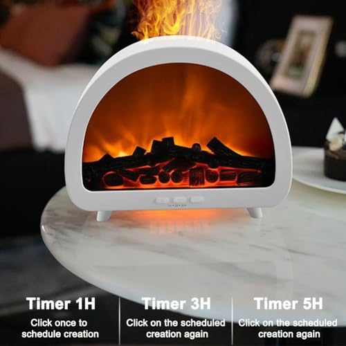 Diffuseur d'arômes flamme 3D 7 couleurs LED avec télécommande sans fil - 6