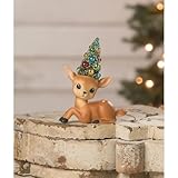 Bethany Lowe Merry & Bright Resting Reindeer Figurine
