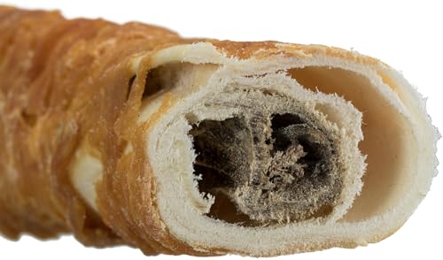Trixie Hundeleckerli Denta Fun Roll gefüllt mit Rinderlunge & -Leber Hundesnack - Snack zur Unterstützung der Zahnpflege, herzhaftes Leckerli mit Fleisch 150 g 28 cm - 31315