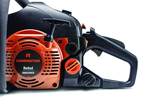 Remington 41AY4218983 RM4218CS 42cc Full Crank 2-Cycle Gas Powered Chainsaw 18-Inch Bar, Automatic Oiler, and Low Kickback Chain, 42cc-18-Inch, Orange