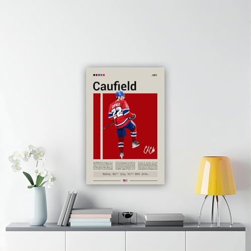 Poster Cole Caufield en toile durable pour remplacer les affiches papier