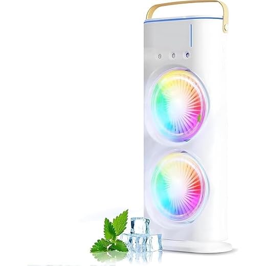 Dumstone (???????? ?????????? ???????? ?????????? ???? ?????????? ????????????????) Air Cooler Fan ? 3-Hole Double Head Spray, USB Rechargeable Cooling Fan for Office, Home & Outdoors