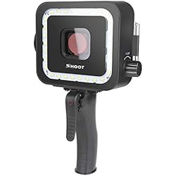 Flash Para Gopro SHOOT 900LM Luz de Buceo con Estuche Impermeable y Disparador del Obturador Filtro Rojo Incorporado Recargable para GoPro Hero 7 Black/Hero 6 / Hero 2018 / Hero 5