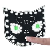 PEMENOL Lötprojekt Set mit Touch Control Funktion DIY schwarze Katzen-Deko löt bausatz, 3 Lichtmodi, geeignet für erwachsene Anfänger, Halloween Dekoration Geschenke