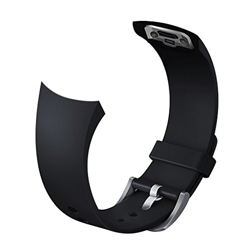 V-MORO Accessories Silicone Bands for Samsung Galaxy Gear S2 Smart Watch SM-R720 / R730 Black Large Small 5.1-7.6 inches