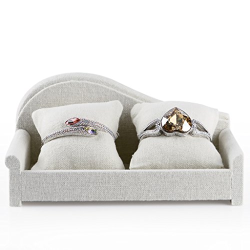 JeweR Bijoux Présentoir Support Plateau Multi-Fonction Boîte de Rangement Linge Oreiller Canapé Banc Forme