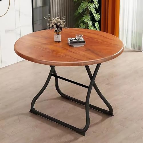 Table de salle à manger pliante et compacte marron de 69,8 cm