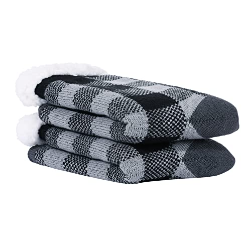 Image of Chassic Sherpa Lined Slipper Socks for Women, Non-Slip Cozy Winter House Socks, Soft Fuzzy Socks, Christmas Gifts for Women & Ladies Stocking Stuffers