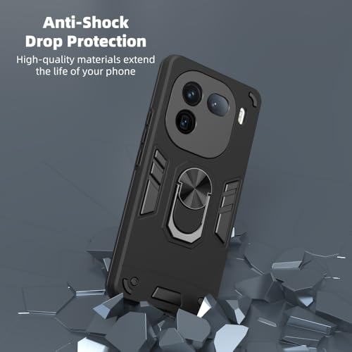 Image of NDCOM for iQOO 12 Back Cover Premium | Sleek iQOO 12 Back Cover | Stylish iQOO 12 Case | Protective Case for iQOO 12 | Ring Holder Case