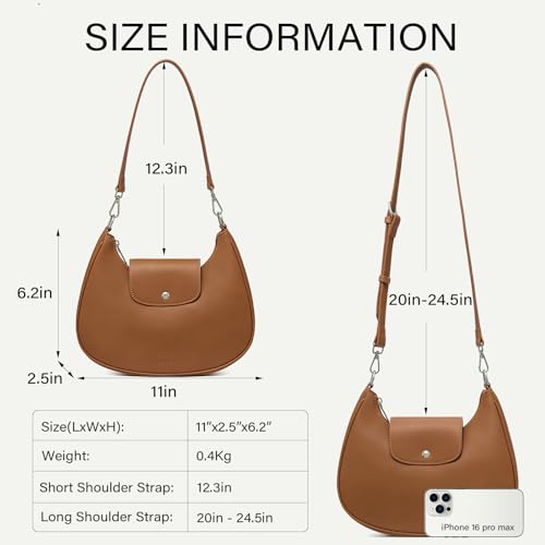 Image of CLUCI Shoulder Bag for Women, RFID Blocking Purse Vegan Leather Hobo Handbags with Adjustable Strap Anti Theft Crossbody Bag