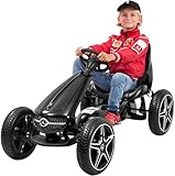 Actionbikes Motors GoKart Mercedes Dreamkart - Lizenziert - Kinder Pedal Auto - Tretauto - Cart - Kettenantrieb - Freilauf - Eva-Reifen (Dreamkart Schwarz)