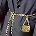 OONAISE Gold Chain Belt for Women with Mini Purse - Adjustable 42