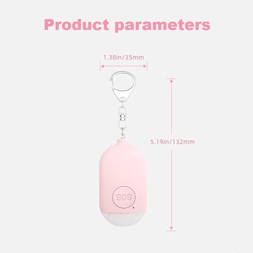 Miniatura 9 de Llavero de autodefensa pequeña impermeable con luz LED SOS recargable de 120 dB, ayuda a ancianos y niños a emergencias, ancianos, personas mayores,