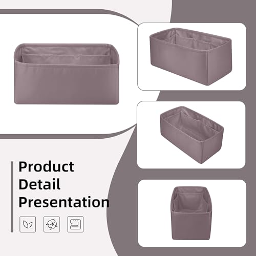 Image of DGAZ Silk Purse Organizer Insert For Hermes Hac 28 /32 /40 /45 /50 Bags, Luxury Handbag & Tote Organizer, Simplicity bag organizer(Konjac Purple,Hac50)