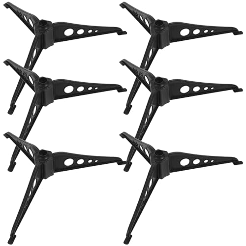 FOMIYES 6pcs Christmas Tree Stand Artificial Tree Replacement Stand Plastic Base Stand Holder for Artificial Xmas Tree Outdoor Black