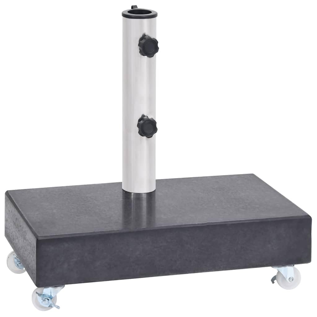 vidaXL Socle de Parasol Noir 45x25x8 cm Granite