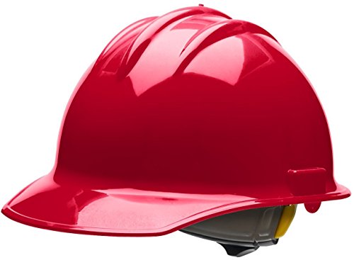 Bullard Red Hdpe Cap Style Hard Hat With 6 Point Ratchet Suspension, One Size #TOP26