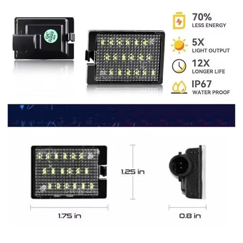 Bombillas LED matrícula Dodge Durango Citadel 2015 2016 2017 2018 2019 lámpara trasera sin error 6