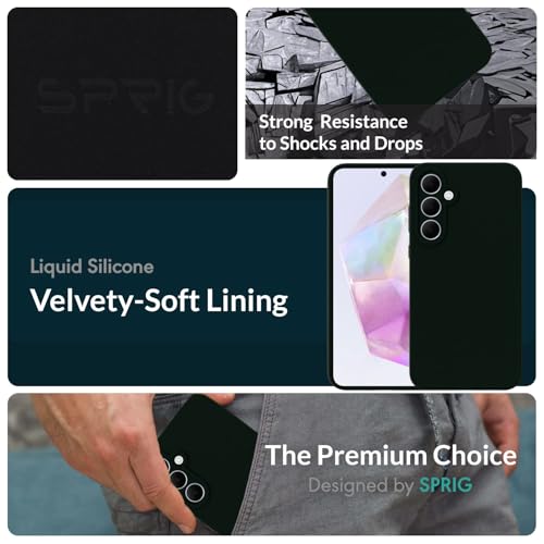 SPRIG Samsung Galaxy A35 SilkTone Case Green Dark Green - Image 3