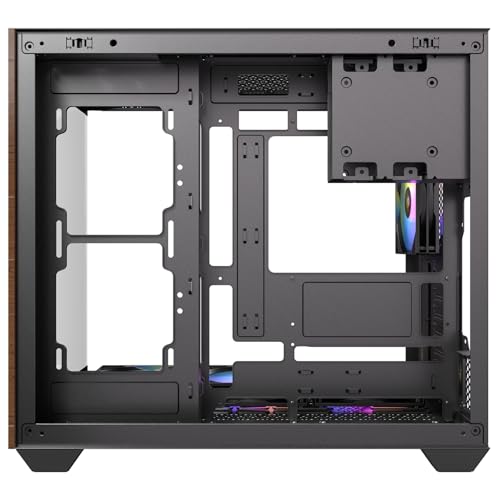 Antec CX800 Wood ARGB Mid Tower Gabinete para PC Gamer de Vidrio Templado Negro miniatura 5