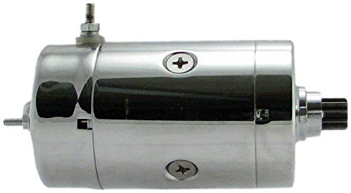 New Premium 12V Chrome Starter Compatible with Harley Davidson Motorcycles 1200cc - 1340cc, 1971-1990 Replaces 31570-73 31570-73B 31570-73C 31570-73T RS41142 S108-41 71-25-18300C S10841 3157073