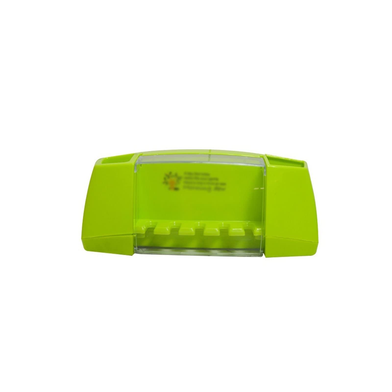 3NH® ction Toothbrush Holder Dust Proof Storage Bathroom Accessories Practical Durable Home Mount Rack Bathroom Tools Set - Color : Green
