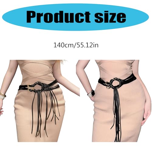Fashionable Tie Waist Leather Belt Durability Alloys Buckles Waistband For Everyday Wear Casual Meeting Belt3